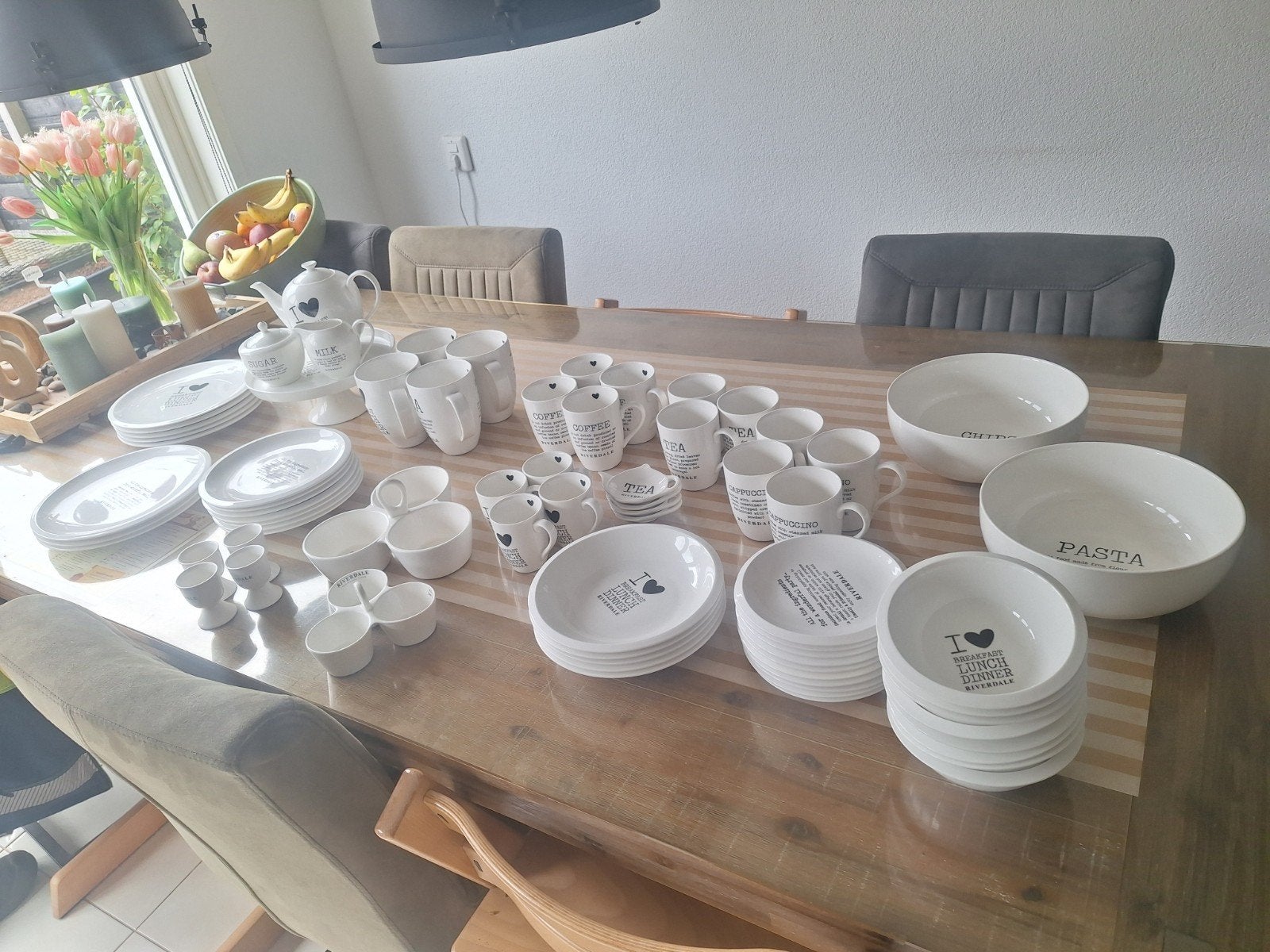 Uitgebreid Riverdale servies - Gebruikt, Ophalen, Gebruikt, Overige merken, Keramiek