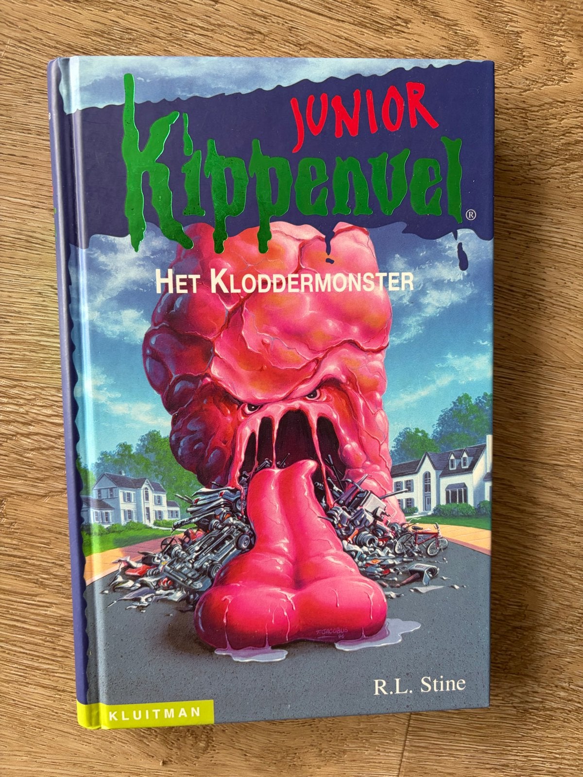 Junior Kippenvel: Het Kloddermonster - R.L. Stine, Boeken, Kinderboeken | Jeugd | 13 jaar en ouder, Ophalen of Verzenden, Zo goed als nieuw