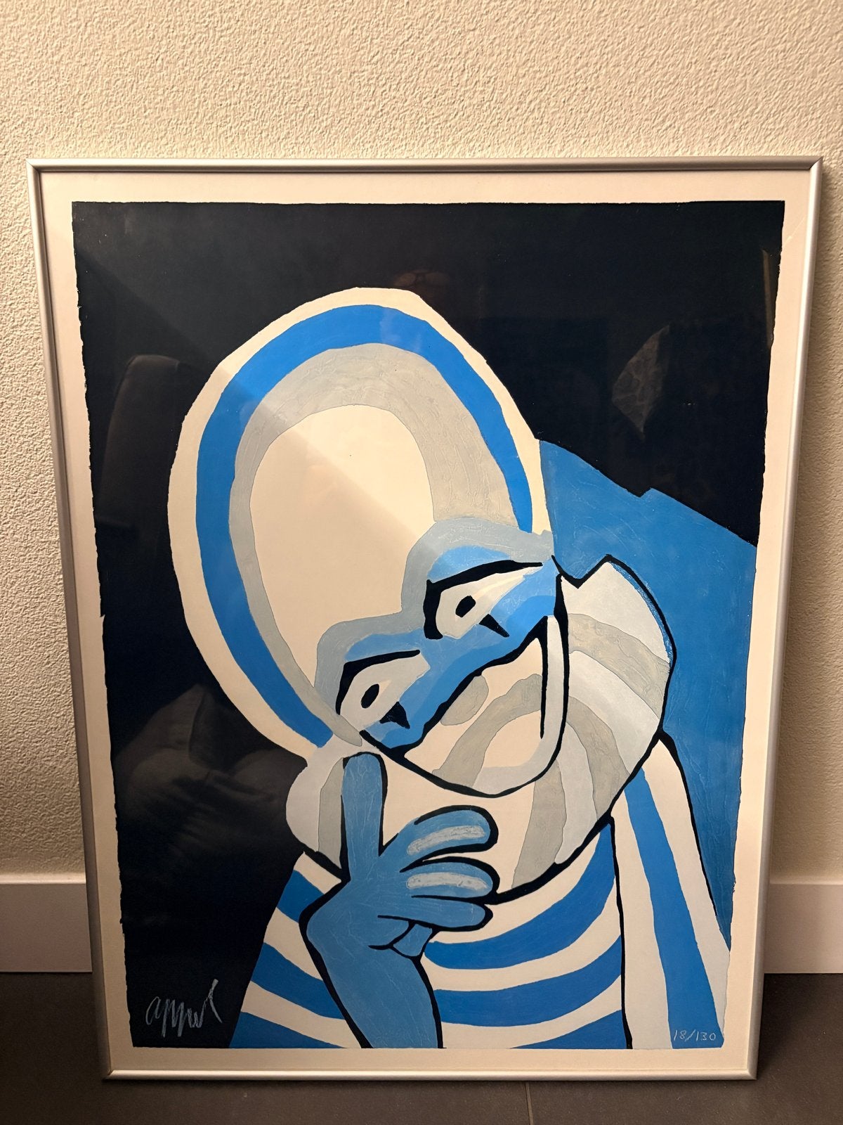 Vintage Karel Appel ingelijste poster, Verzamelen, Met lijst, Ophalen of Verzenden, Overige onderwerpen, Rechthoekig Staand
