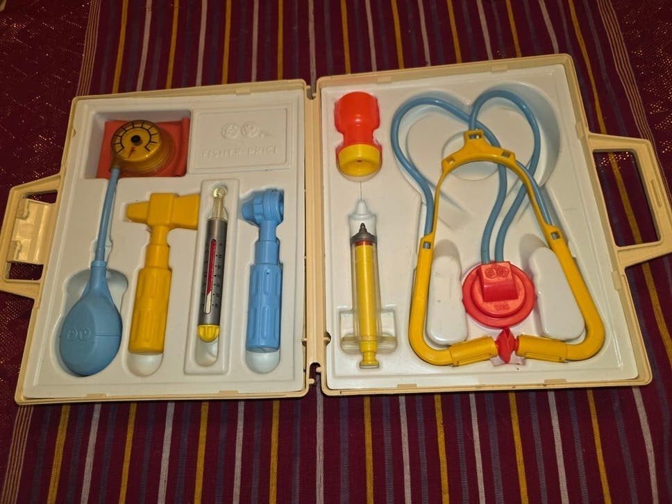 Fisher-Price Dokterstas Medical kit  - Vintage Speelgoed Dok, Ophalen of Verzenden, Gebruikt, Speelset