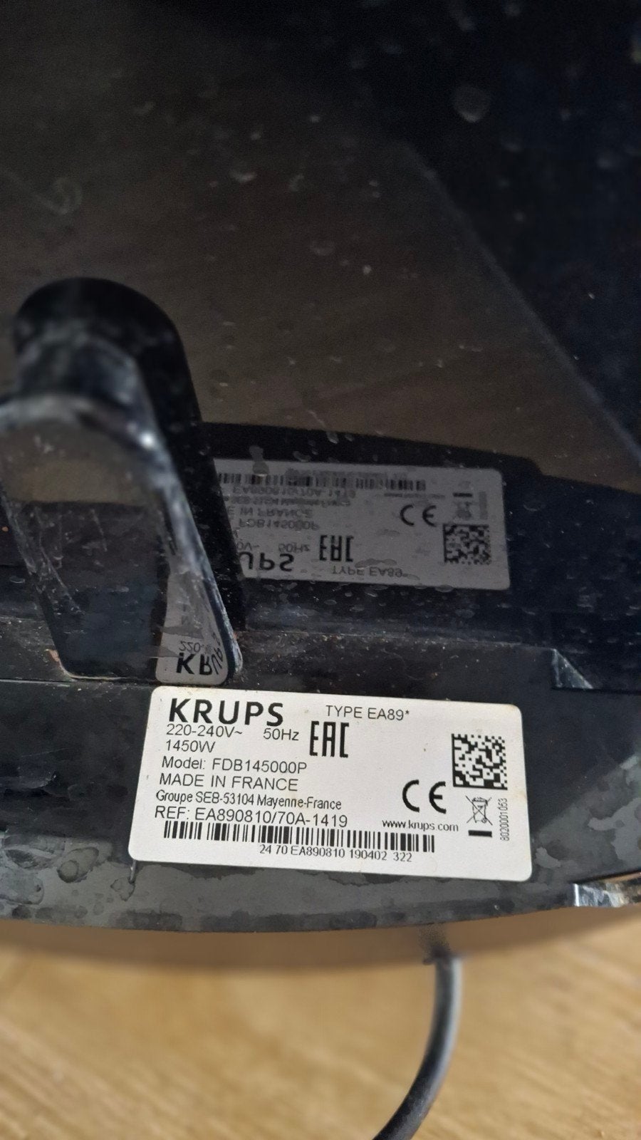 Krups EA89* Koffiemachine - Dubbel wegens samenwonen, Ophalen, Gebruikt, Koffiemachine, Koffiebonen