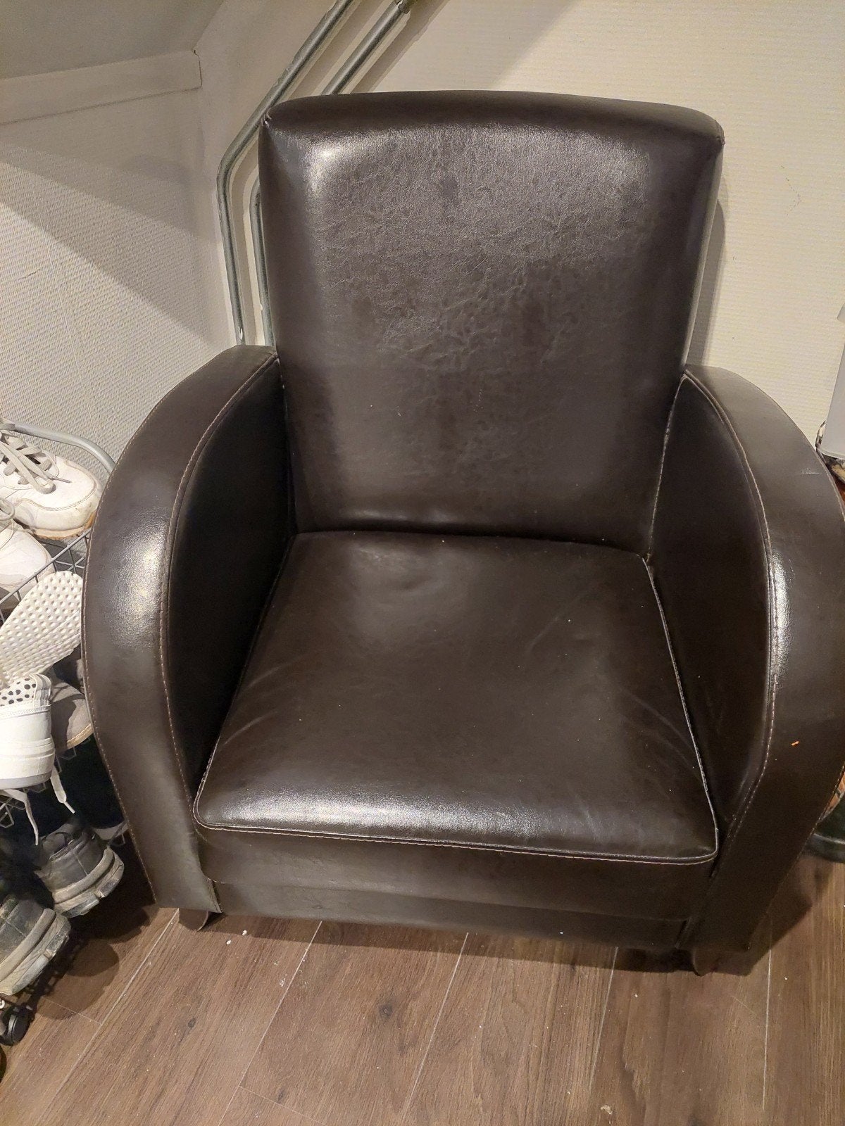 2 fauteuils +2 voetenbankjes GRATIS, Huis en Inrichting, Fauteuils, Ophalen, Gebruikt, 75 tot 100 cm, 50 tot 75 cm