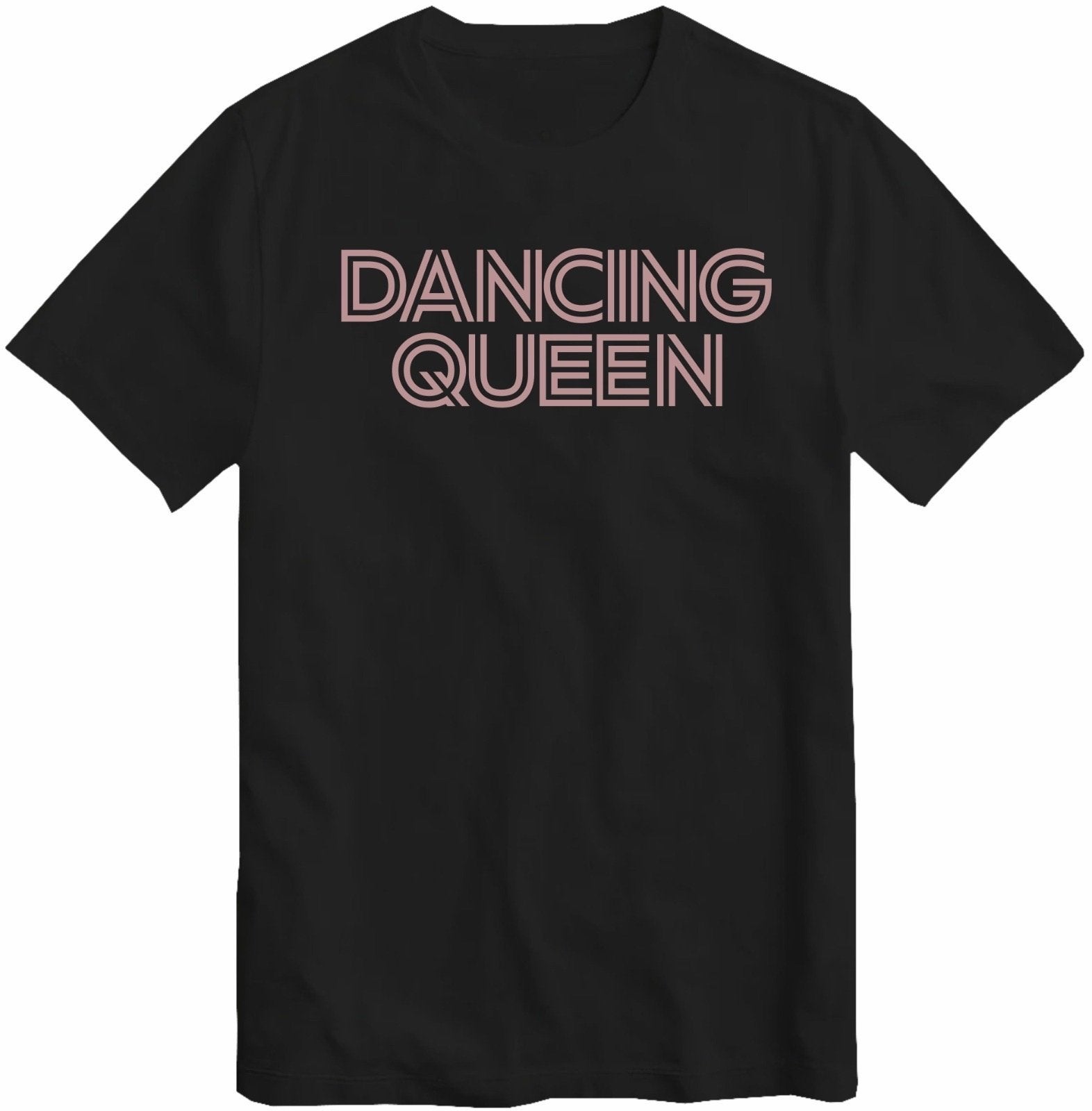 Dancing Queen T-Shirt vintage disco 70's rose goud, Verzenden, Zwart, Maat 42/44 (L), Nieuw