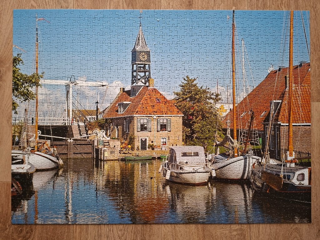 Blik op Hindeloopen 1000 stukjes Jumbo puzzel, Ophalen, 500 t/m 1500 stukjes, Zo goed als nieuw, Legpuzzel