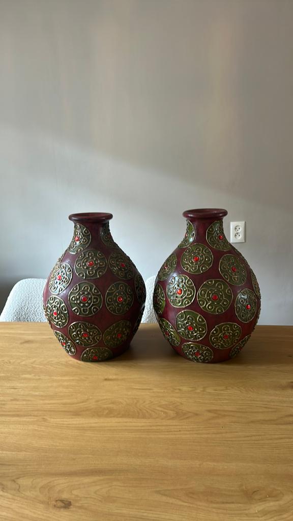 Set van 2 decoratieve vazen met oosterse details, Ophalen