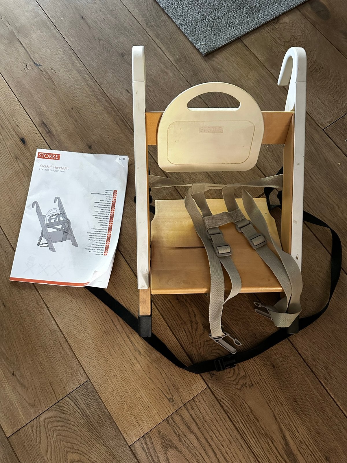 Stokke HandySitt draagbare kinderstoel, Kinderen en Baby's, Kinderstoelen, Ophalen of Verzenden, Gebruikt, Overige typen, Gordel(s)