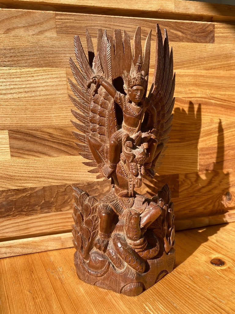 Indonesisch Garuda Bali beeld, Ophalen, Houtsnijwerk, Art deco, Handgemaakt