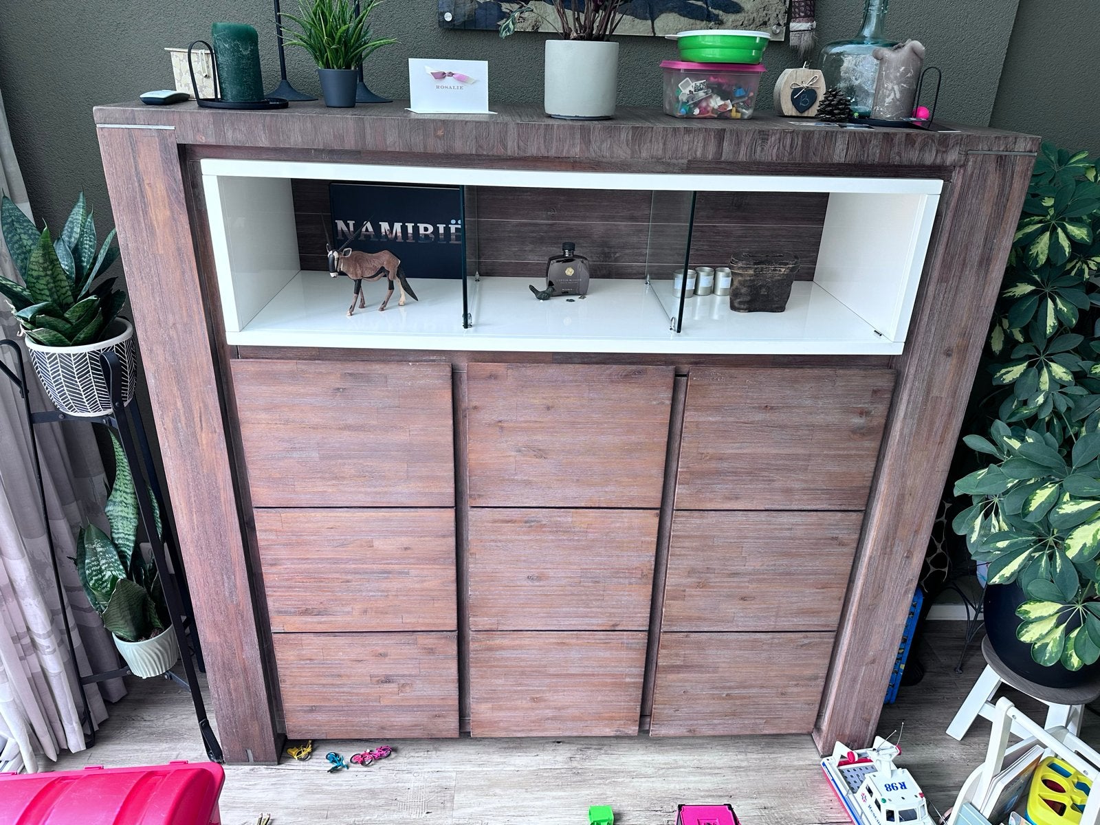 Mooie kast met drie deurtjes - 150x45x140 cm, Gebruikt, 100 tot 150 cm, Ophalen of Verzenden, 25 tot 50 cm