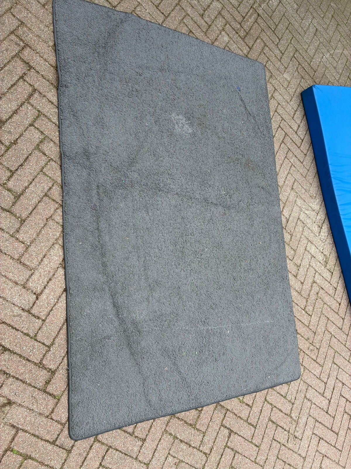 Gratis af te halen: Grijs vloerkleed, Ophalen, Gebruikt, 100 tot 150 cm, 200 cm of meer