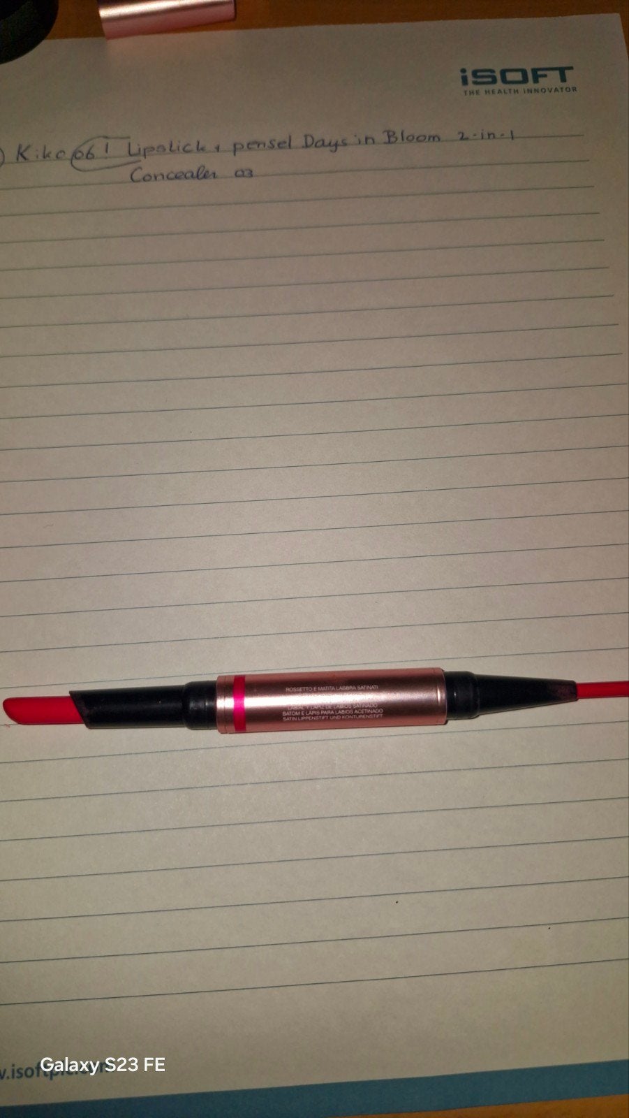 Kiko Days in Bloom 2-in-1 Lipstick & Lipliner 03, Lippen, Verzenden, Zo goed als nieuw, Make-up