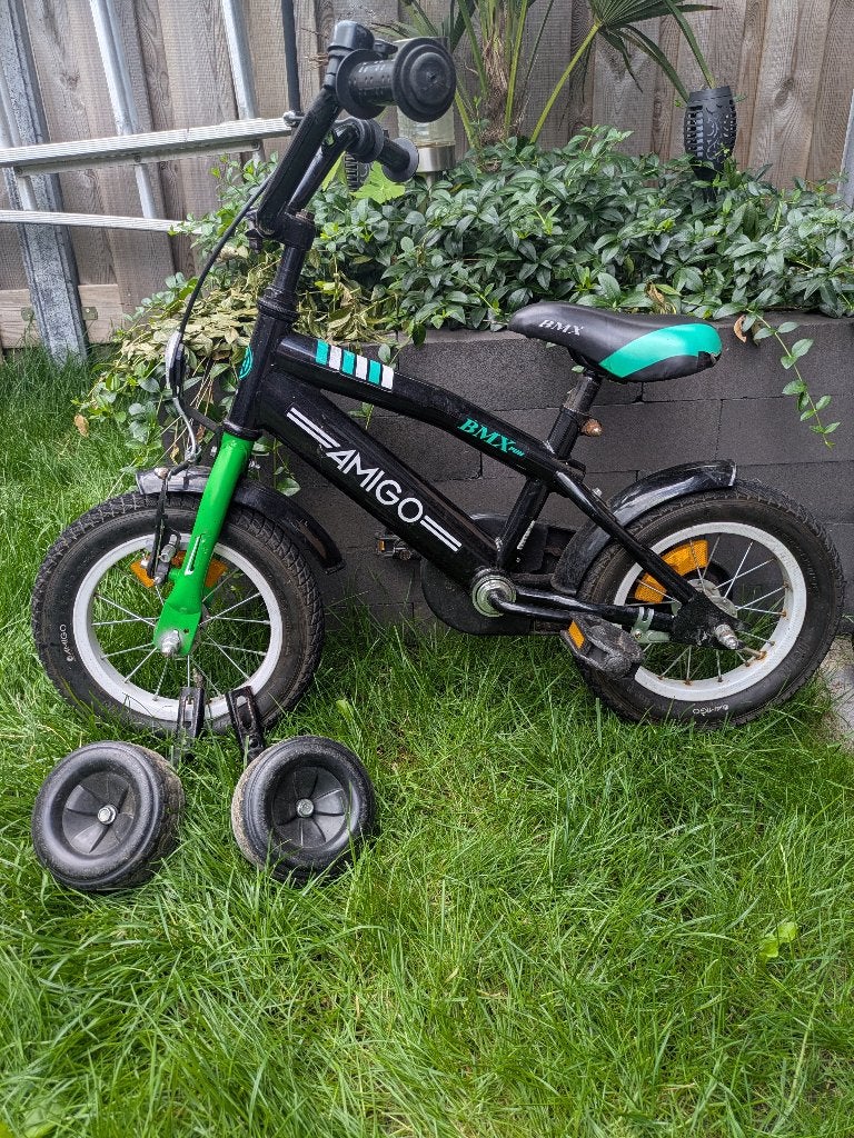Jongensfiets 12 inch, Fietsen en Brommers, Ophalen, Terugtraprem, Zijwieltjes, Gebruikt