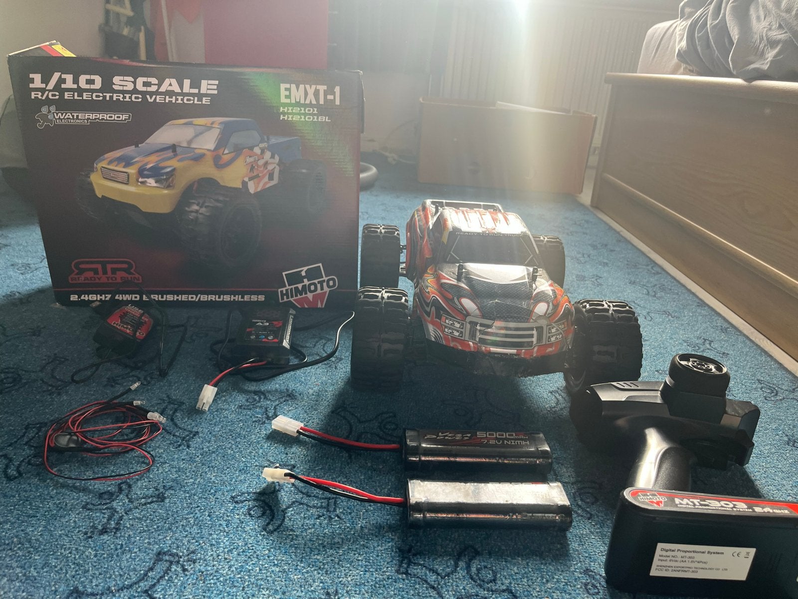 Himoto EMxt-1 RC Truck 1:10, Elektro, Gebruikt, Auto offroad, Ophalen of Verzenden