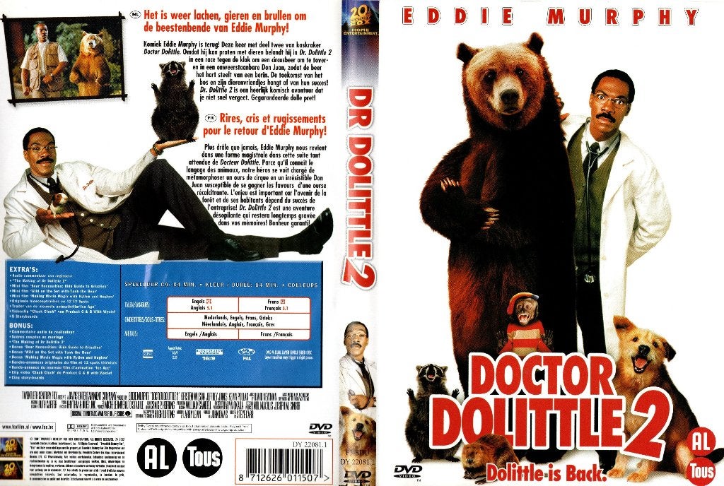 Doctor Dolittle 2, Alle leeftijden, Ophalen of Verzenden, Zo goed als nieuw, Actiekomedie