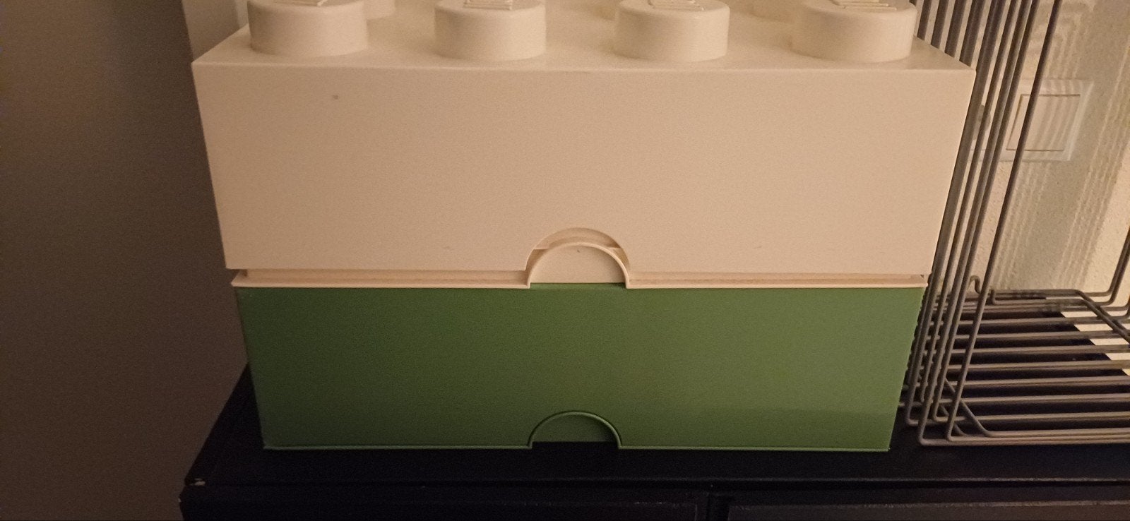 Lego opbergdoos wit/groen - 2 lades, Ophalen of Verzenden, Zo goed als nieuw, Overige merken