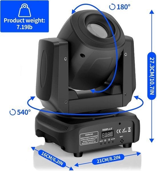 LED Moving Head – Moving Head Spot – DJ Licht, Corvance B.V., Verzenden, Nieuw, Corvancebol@gmail.com