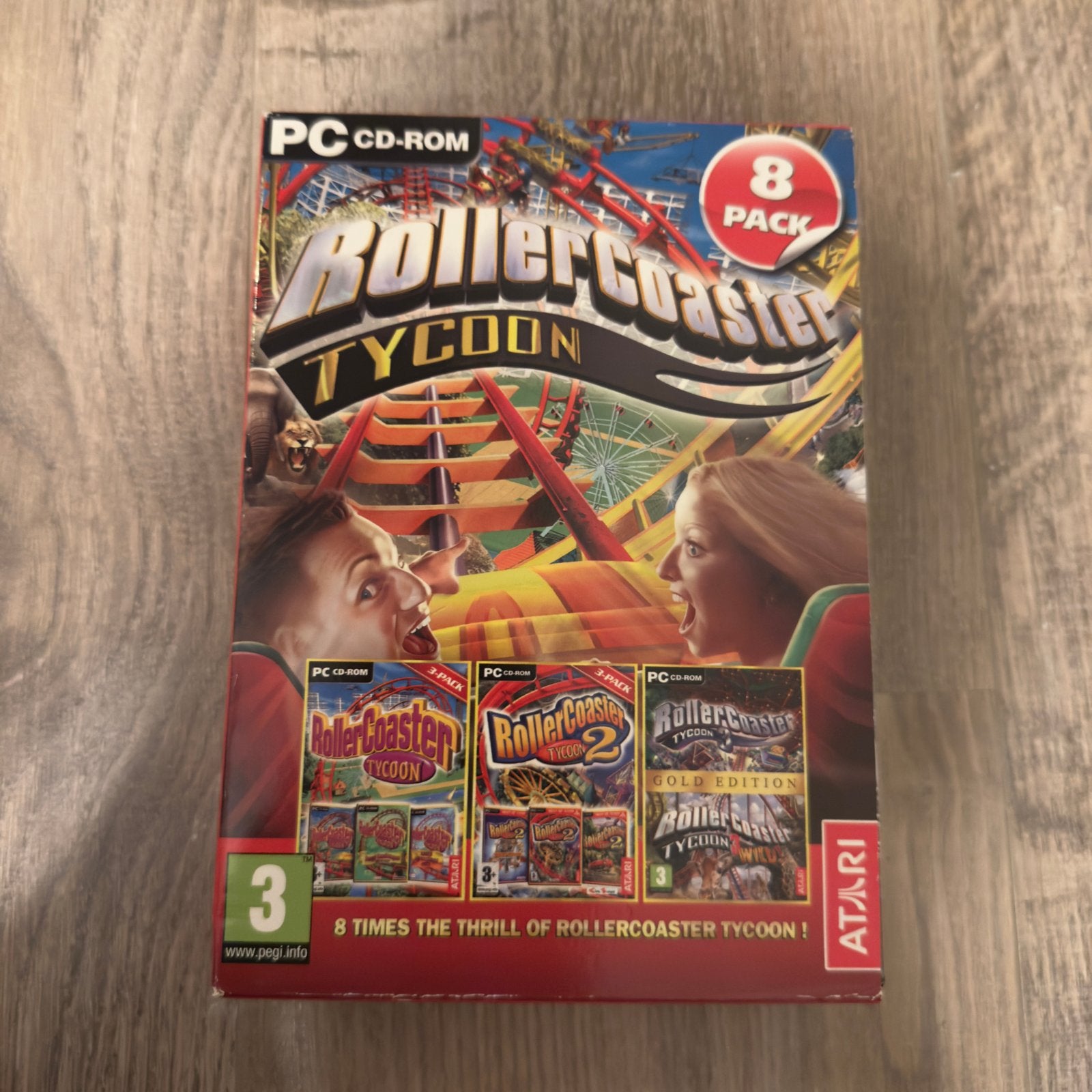 RollerCoaster Tycoon 8-pack PC CD-ROM, 1 speler, Ophalen of Verzenden, Zo goed als nieuw, Vanaf 3 jaar