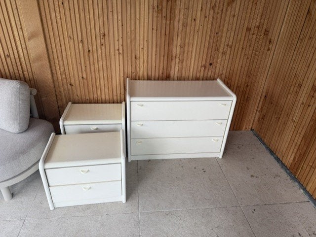 2x nachtkastjes + 1x ladekast, Huis en Inrichting, Kasten | Ladekasten, Ophalen, Gebruikt, 50 tot 100 cm, 3 of 4 laden