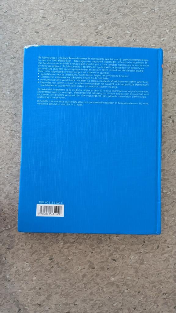 Sobotta Atlas van de menselijke anatomie Deel 2, Ophalen of Verzenden, Gelezen