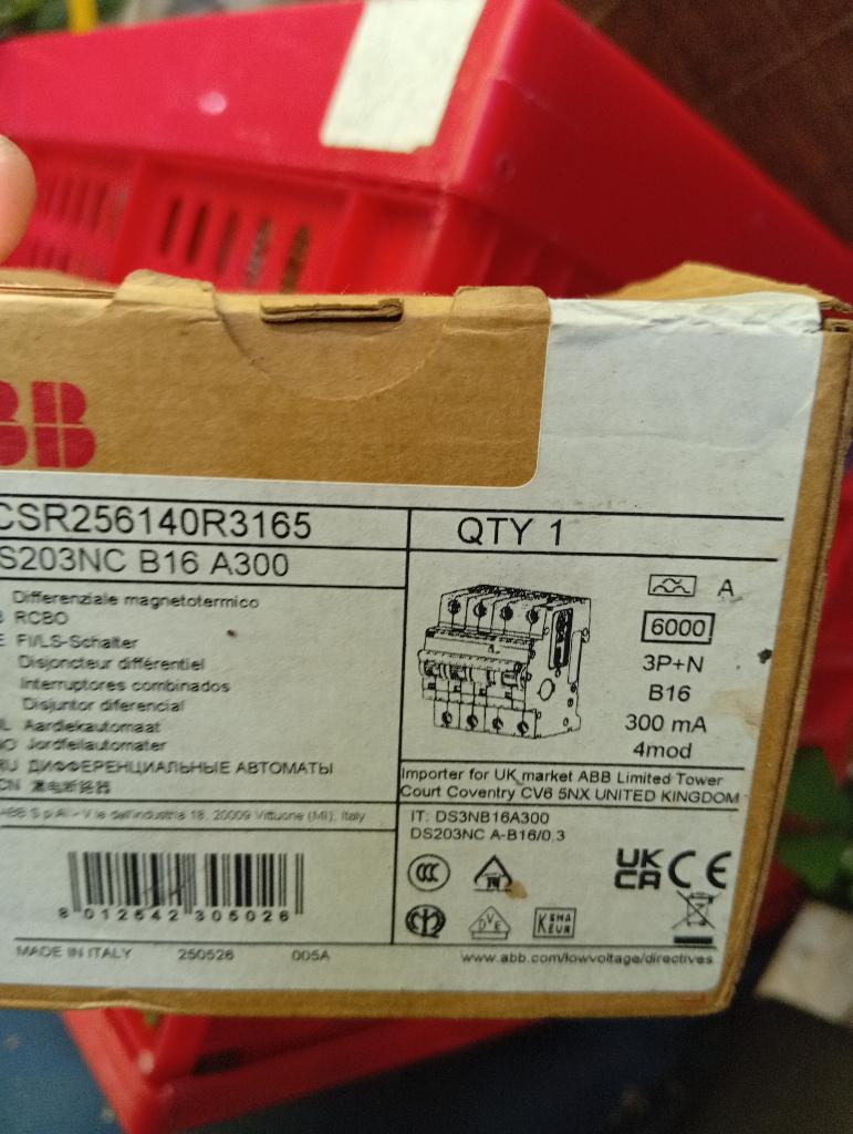 ABB differentiaalstroomonderbreker, Ophalen of Verzenden, Nieuw, Overige typen