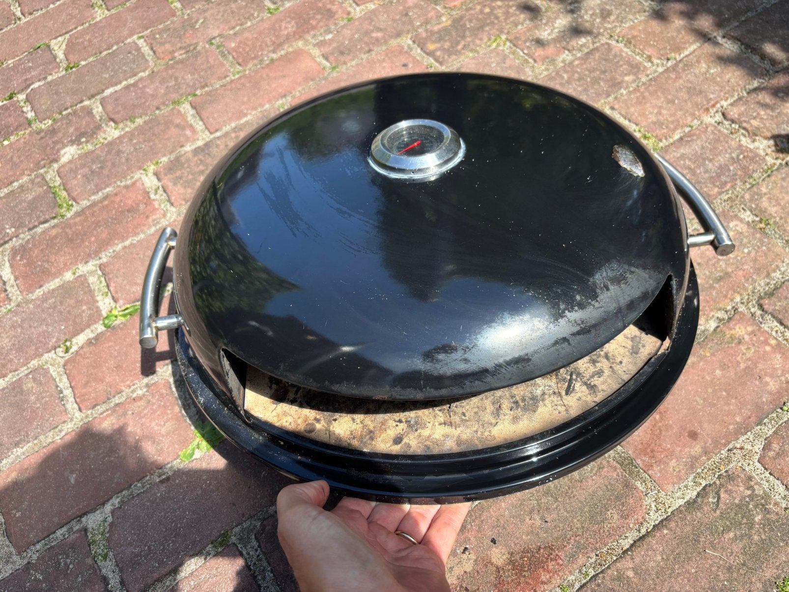 Pizzaoven voor weber 47cm, Ophalen, Gebruikt