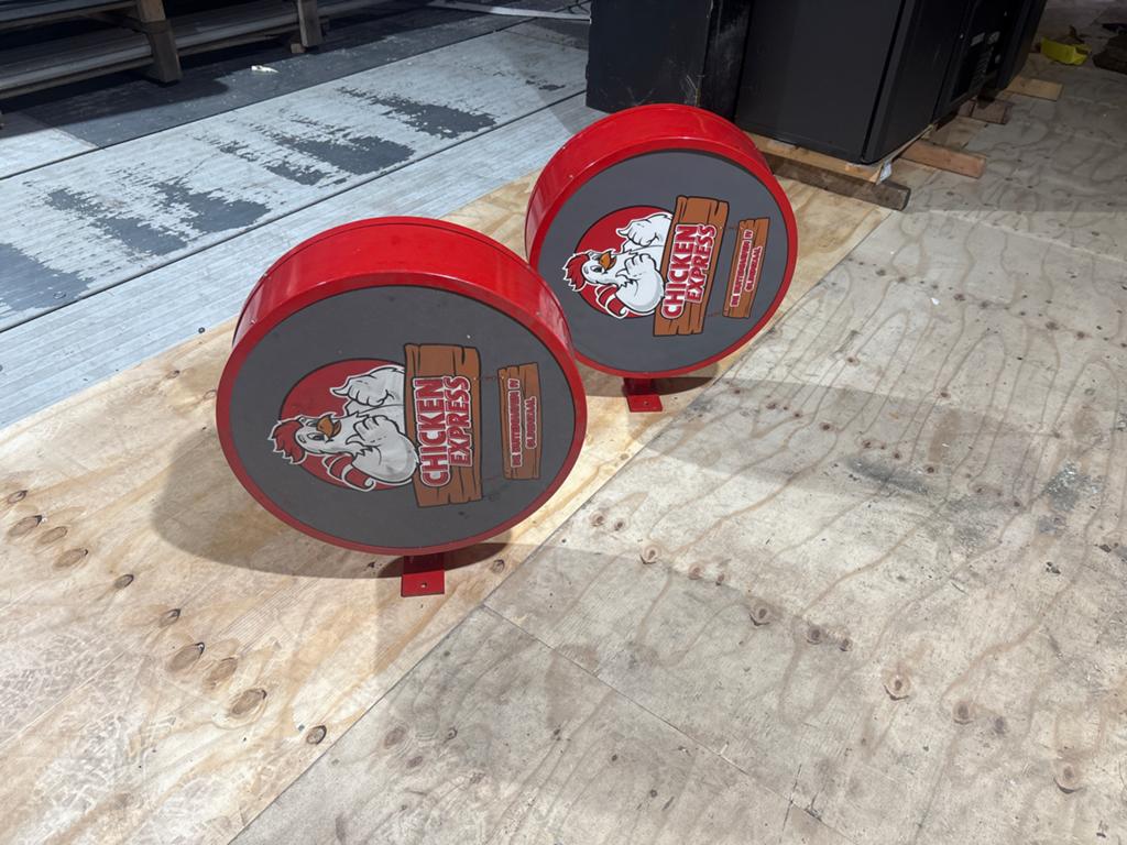 2x Verlichte Reclameborden 'Chicken Express', Ophalen, Zo goed als nieuw