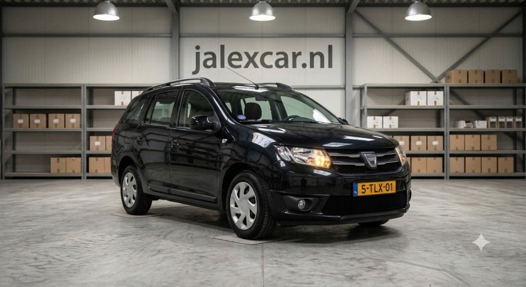 Dacia Logan MCV 0.9 TCe Lauréate (bj 2014), Auto's, Voorwielaandrijving, Elektrische ramen, Zwart, Origineel Nederlands