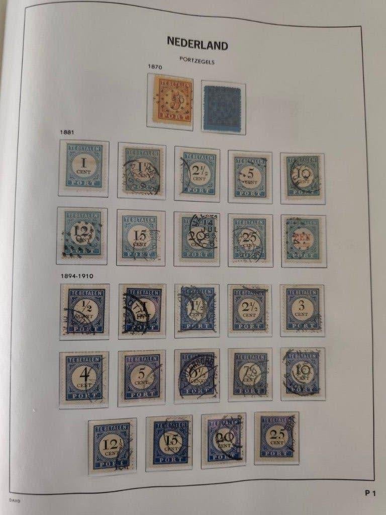 Portzegels P1 t/m 101 gestempeld compleet in DAVO-album., Verzenden, T/m 1940, Gestempeld