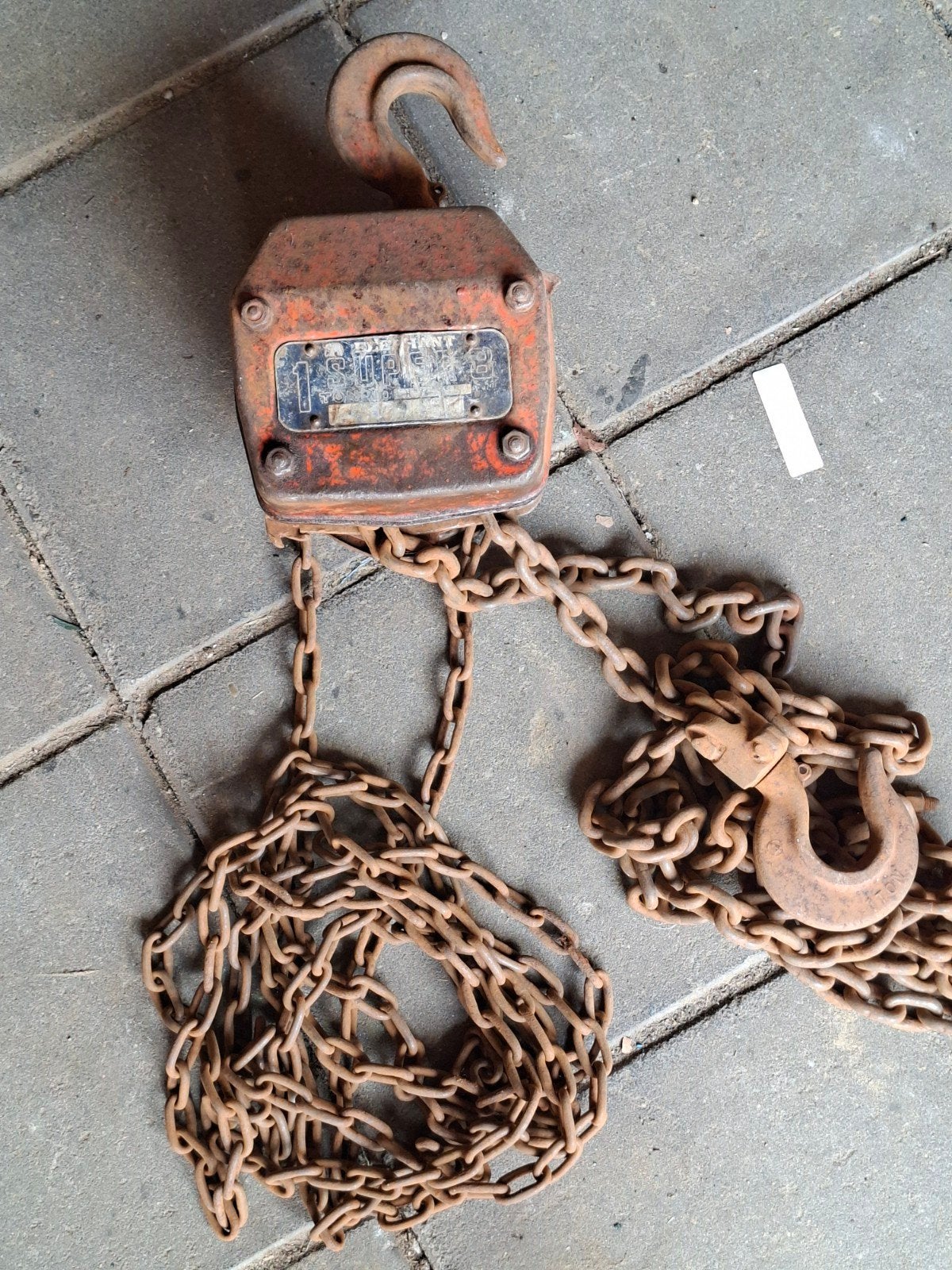 1 Ton Kettingtakel, Ophalen, Gebruikt