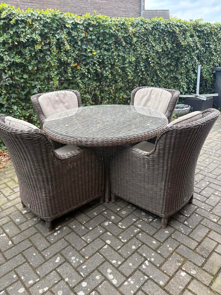 4 Brighton stoelen met Victoria tafel van 4 Seasons Outdoor!, Tuin en Terras, Tuinsets en Loungesets, Ophalen, 4 zitplaatsen, Zo goed als nieuw