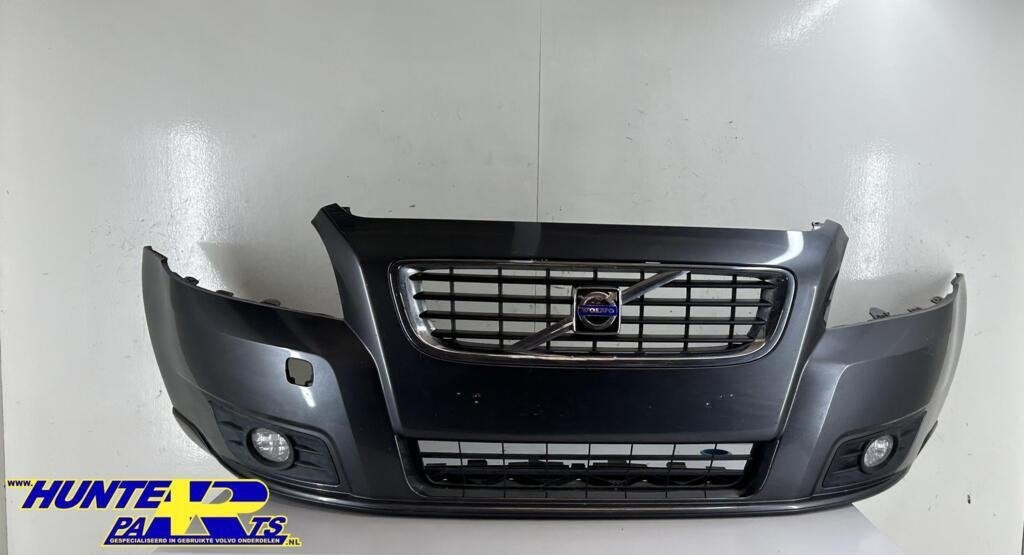 Voorbumper grijs 455-16 Volvo V50 ('07-'12) 30744976, Gebruikt, Voor, Ophalen of Verzenden