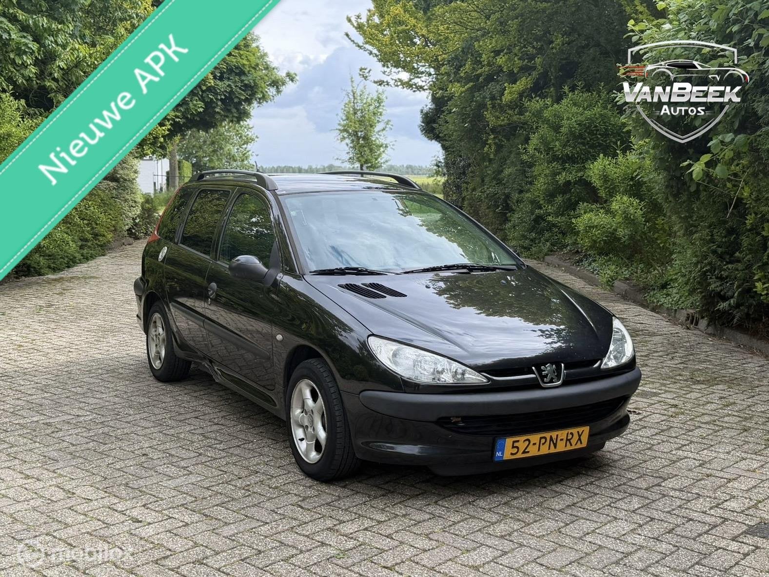 Peugeot 206 SW 1.4 X-line apk airco, Voorwielaandrijving, 4 cilinders, Zwart, Origineel Nederlands