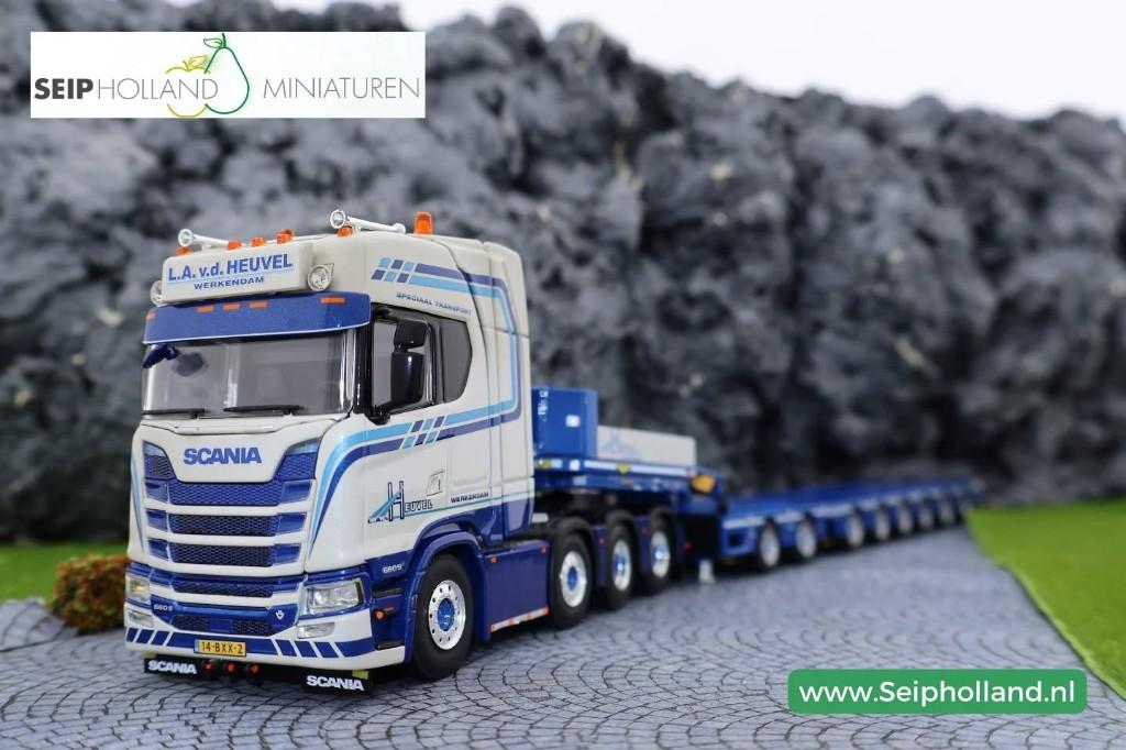 WSI L.A. vd Heuvel Scania 8 x4  met 8 assige dieplader, Info@seipholland.nl, Nieuw, Ophalen of Verzenden, Bus of Vrachtwagen