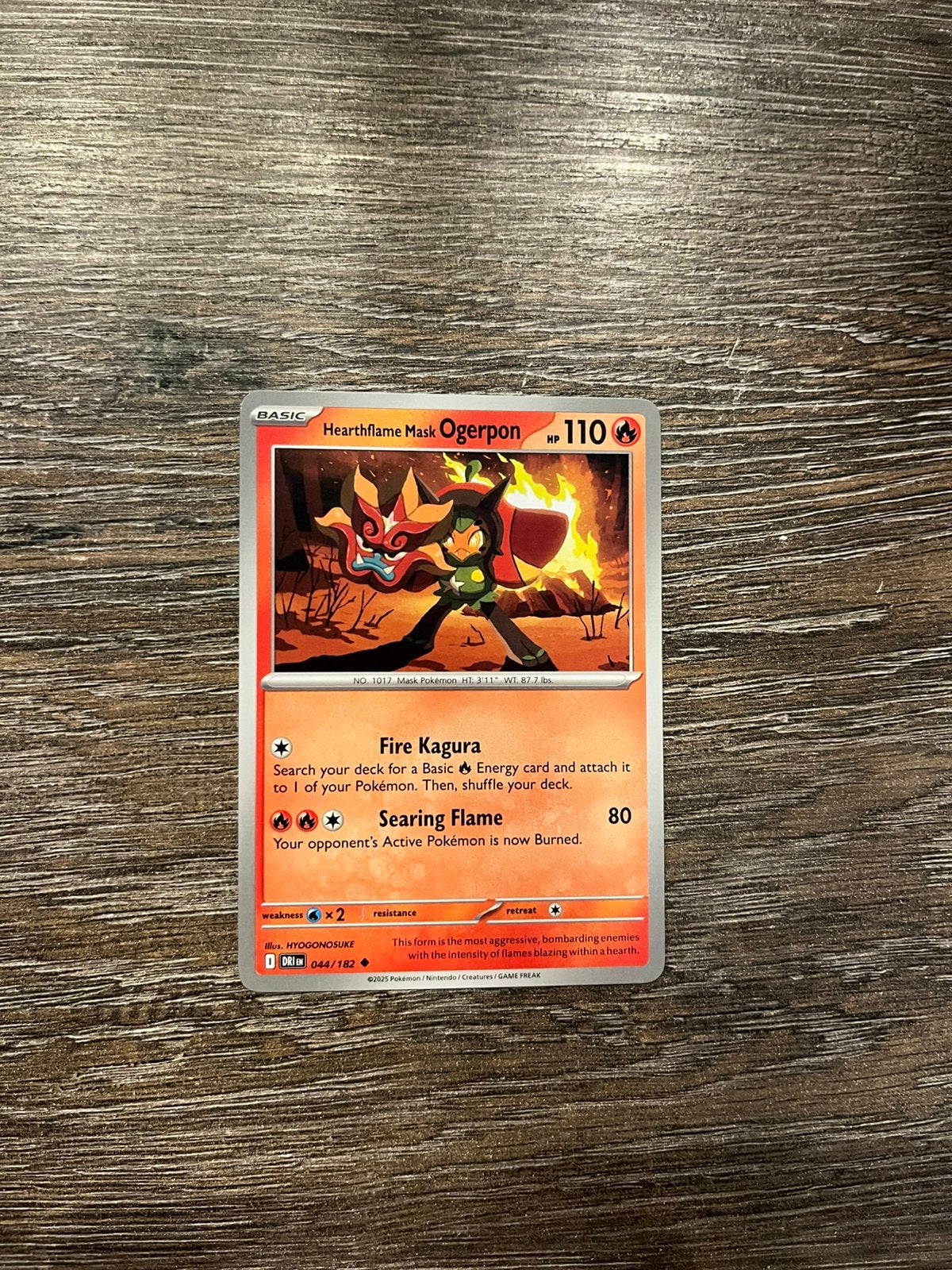 Hearthflame Mask Ogerpon DRI 044/182, Ophalen of Verzenden, Zo goed als nieuw
