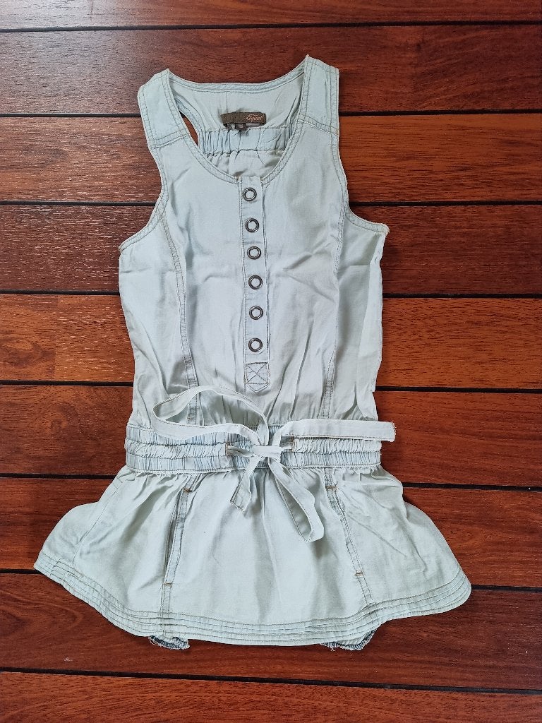 DENIM jurk maat 122 ** LEUKE SOEPELE JURK **, Kinderen en Baby's, Ophalen of Verzenden, Gebruikt, Meisje, Jurk of Rok