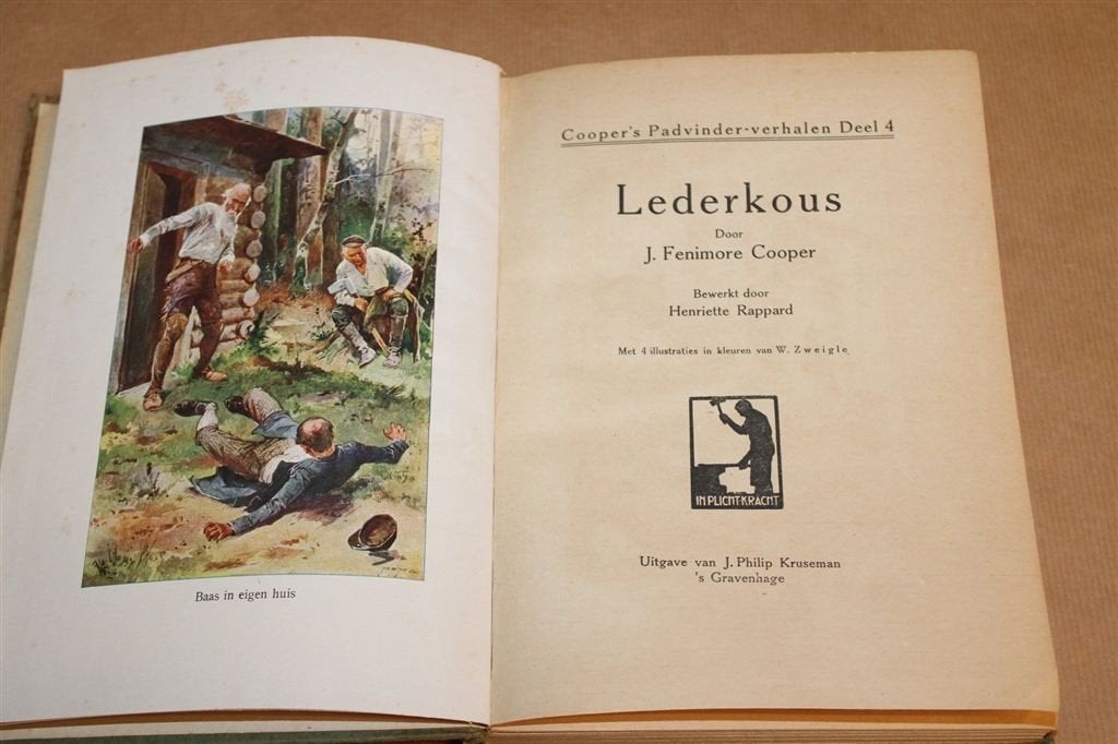 Lederkous — James Fenimore Cooper 1923, Padvinder-verhalen, Ophalen of Verzenden, Gelezen