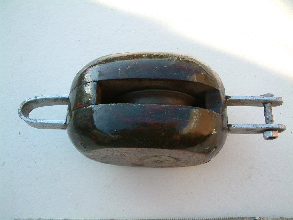 oud werkende katrol, Watersport en Boten, Bootonderdelen, Ophalen of Verzenden, Gebruikt, Dekbeslag, Zeilboot of Motorboot