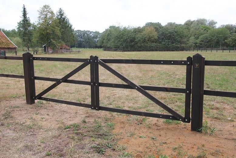 30. Houten poort | houten hekken | weidepoort, Ophalen of Verzenden, Nieuw, Hout, Tuinhek