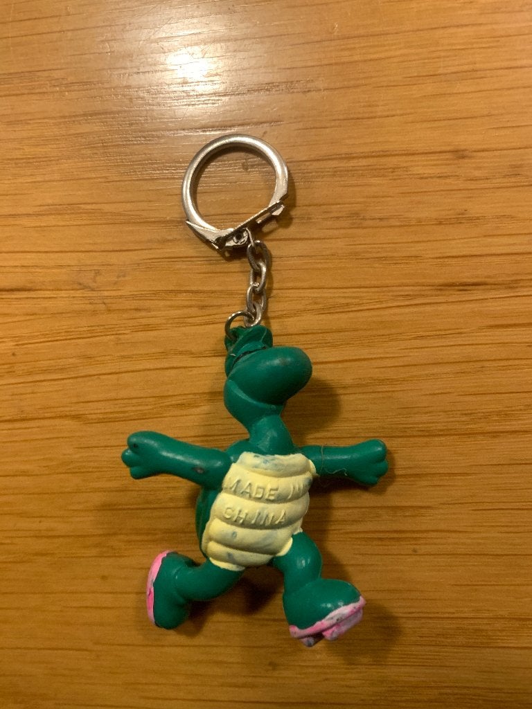 Vintage Schildpad op rolschaatsen Sleutelhanger - China