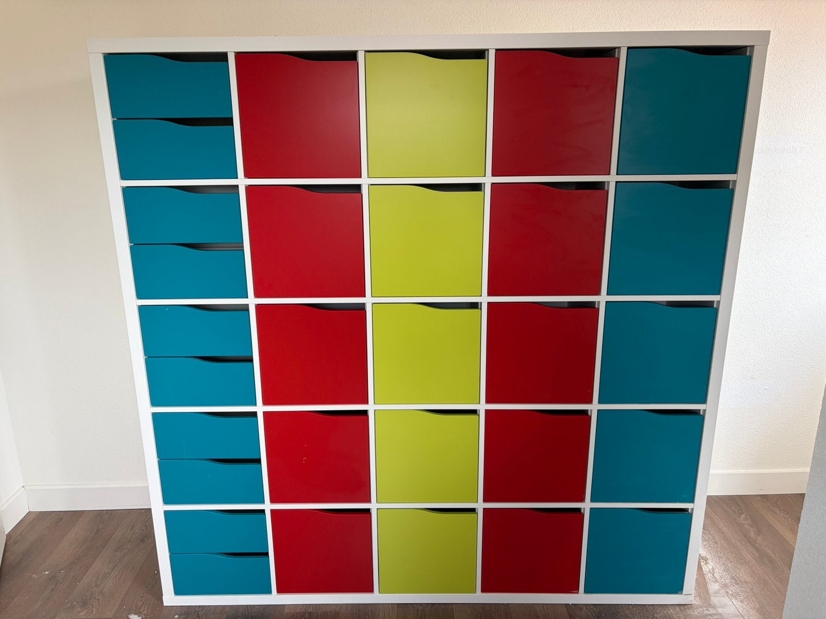 IKEA KALLAX kast 182x182 cm – 25 vakken met lades en deuren, Huis en Inrichting, Ophalen, Gebruikt