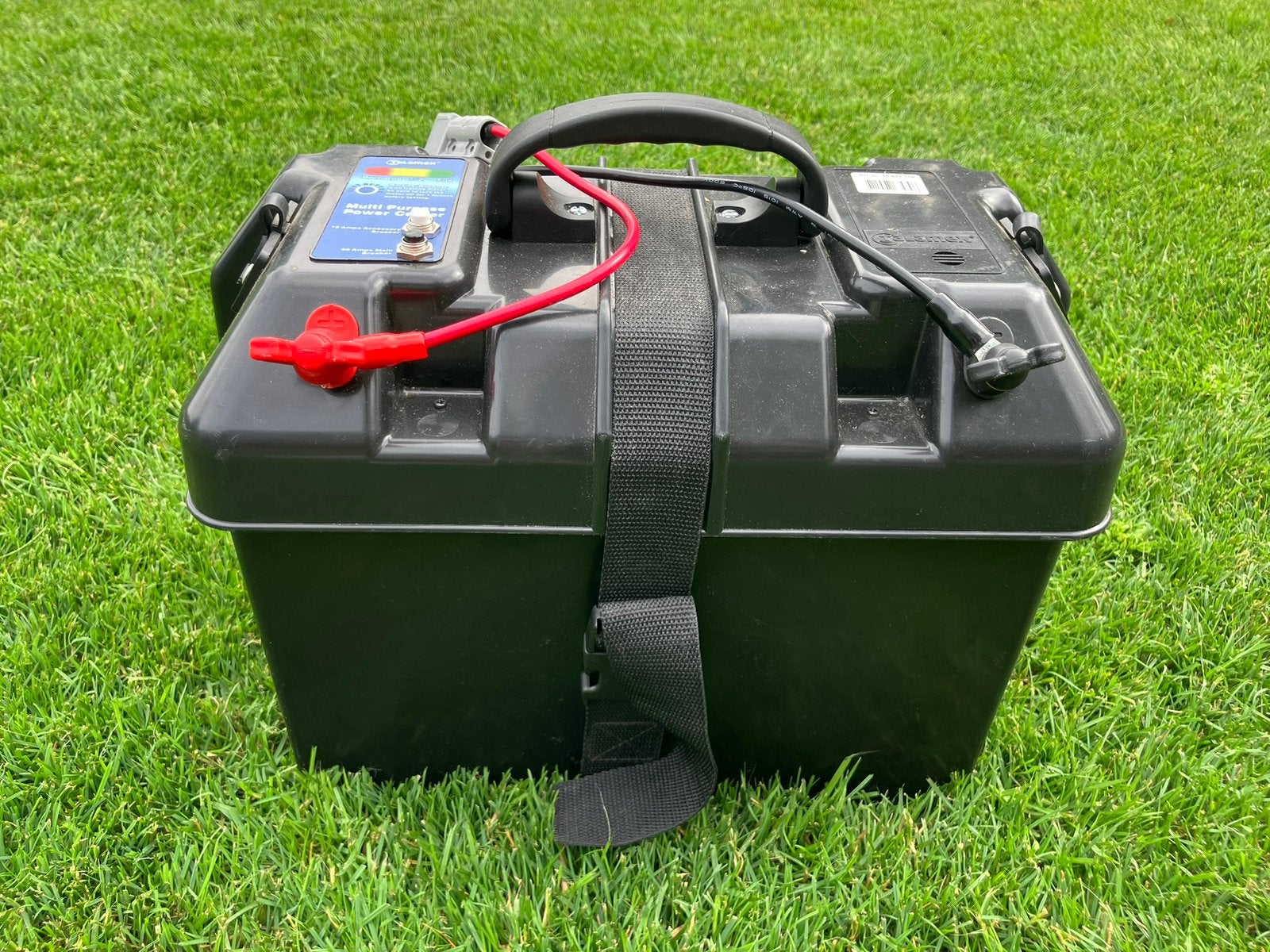 Dynac semi tractie 12v 105 ah type 31 DC accu +  accubak, Ophalen, Gebruikt, Motor en Techniek