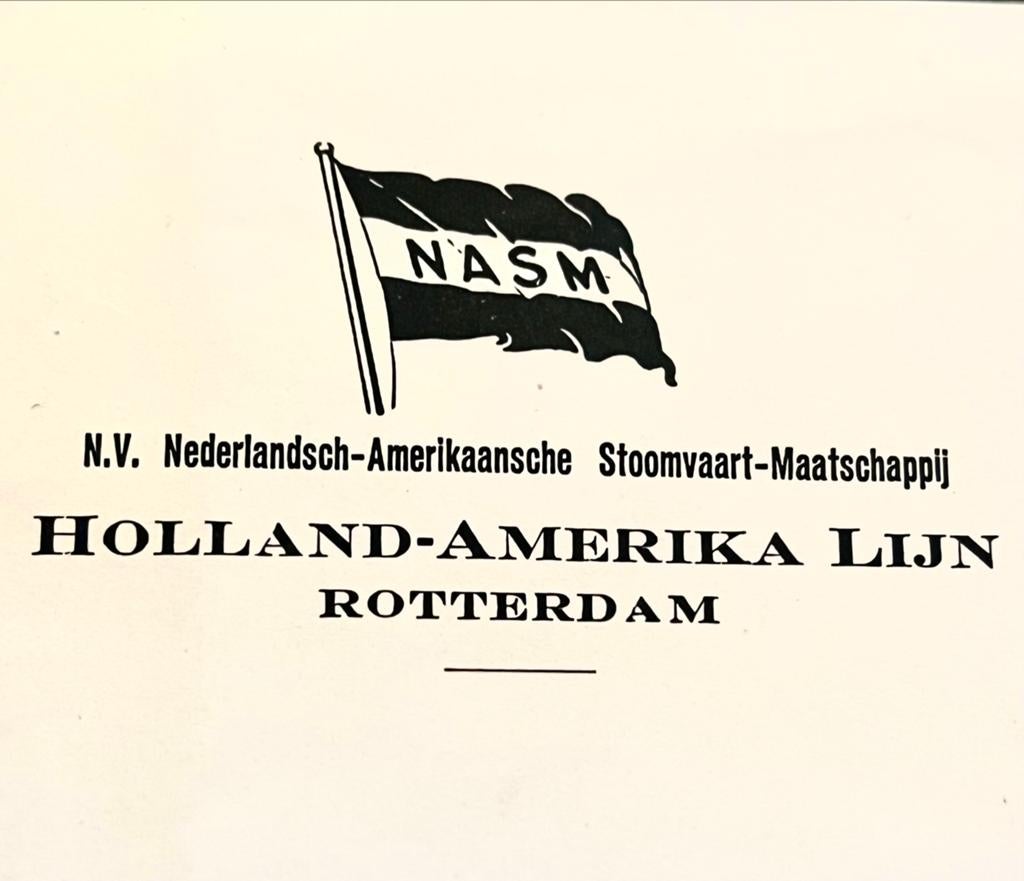 Antiek briefpapier Holland America Line (voorheen NASM), Verzamelen, Ophalen of Verzenden, Zo goed als nieuw