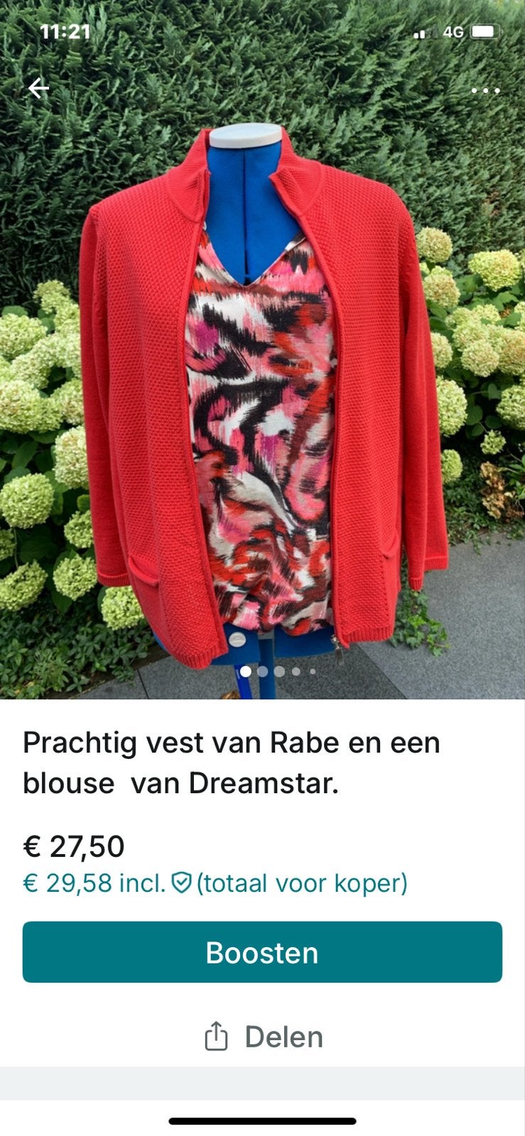 Rabe vest en Dreamstar blouse - Maat 42/44 (L), Verzenden, Zo goed als nieuw, Maat 42/44 (L), Rood