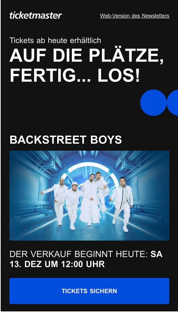 Backstreet boys 4 Okt Dusseldorf  2 x zitpl naast elkaar., Tickets en Kaartjes, Twee personen