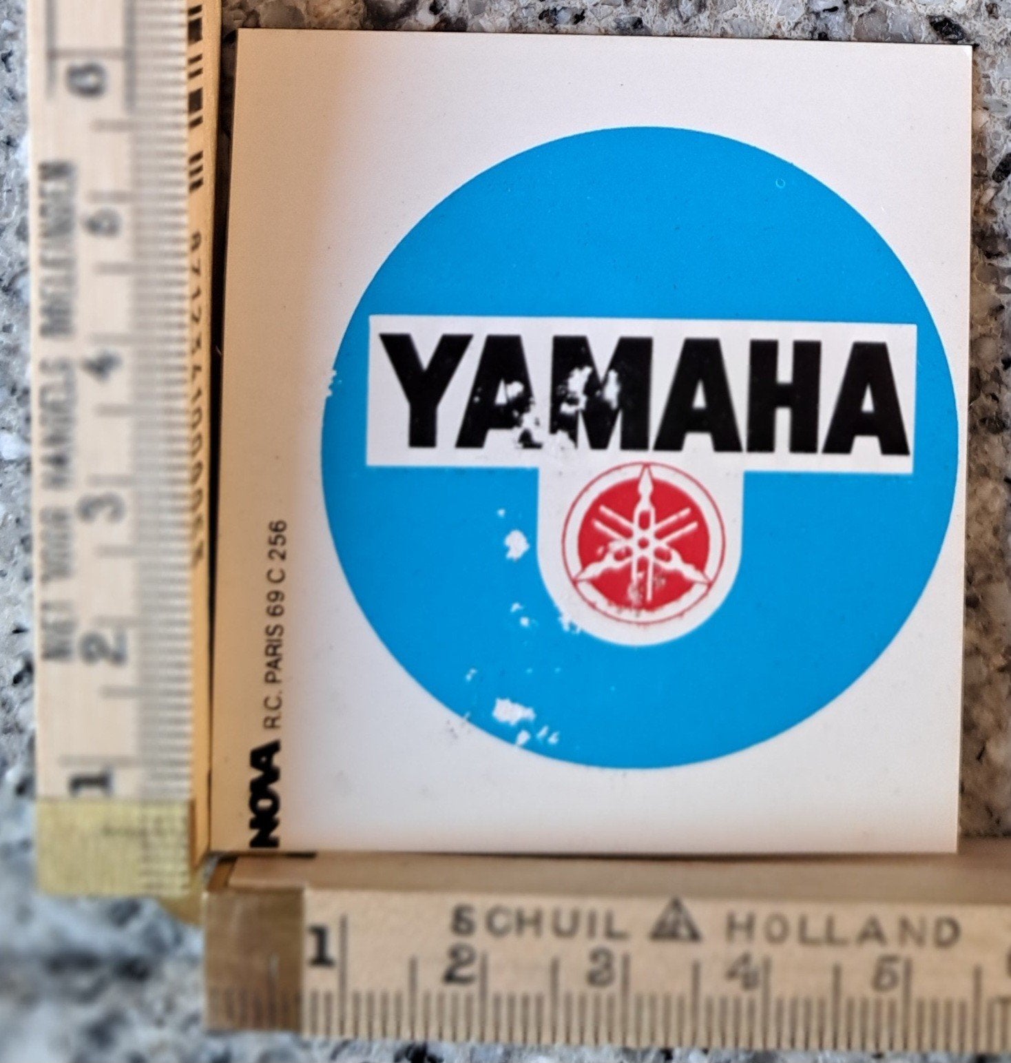 Vintage sticker Yamaha logo merk crossmotor motor, Verzamelen, Ophalen of Verzenden, Zo goed als nieuw, Auto of Motor
