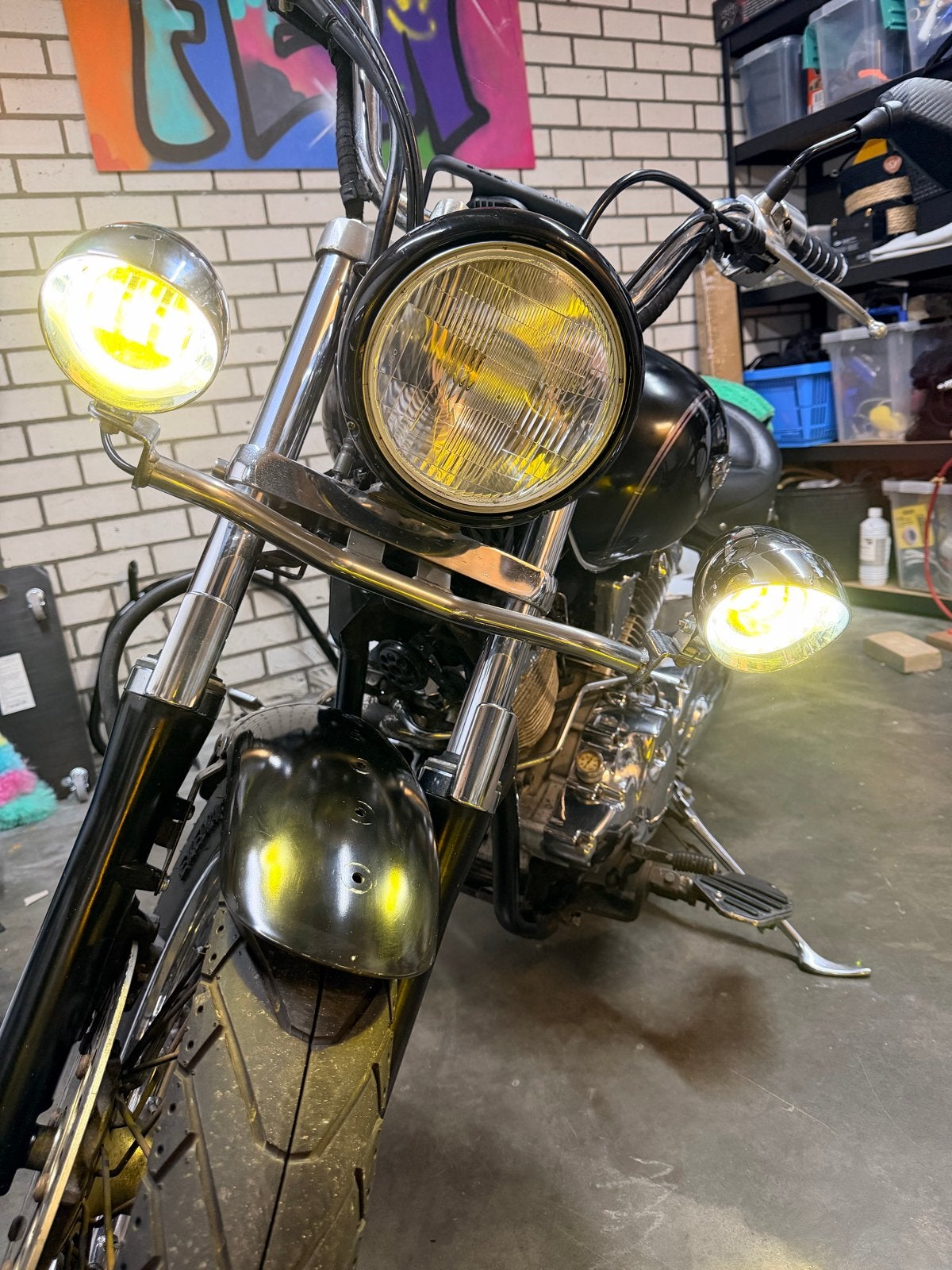 Yamaha Dragstar LED Verstralers + Knipperlichten met RVS Hou, Ophalen of Verzenden, Gebruikt