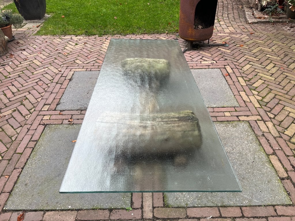 glazen tafelblad, Ophalen, 200 cm of meer, 50 tot 100 cm, Vijf personen of meer