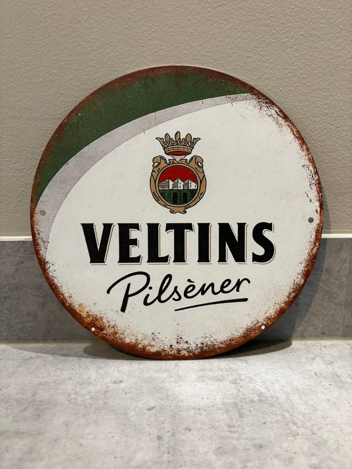 Mancave Bar Café Wanddecoratie metalen bordje Veltins bier, Ophalen of Verzenden, Zo goed als nieuw, Reclamebord, Plaat of Schild