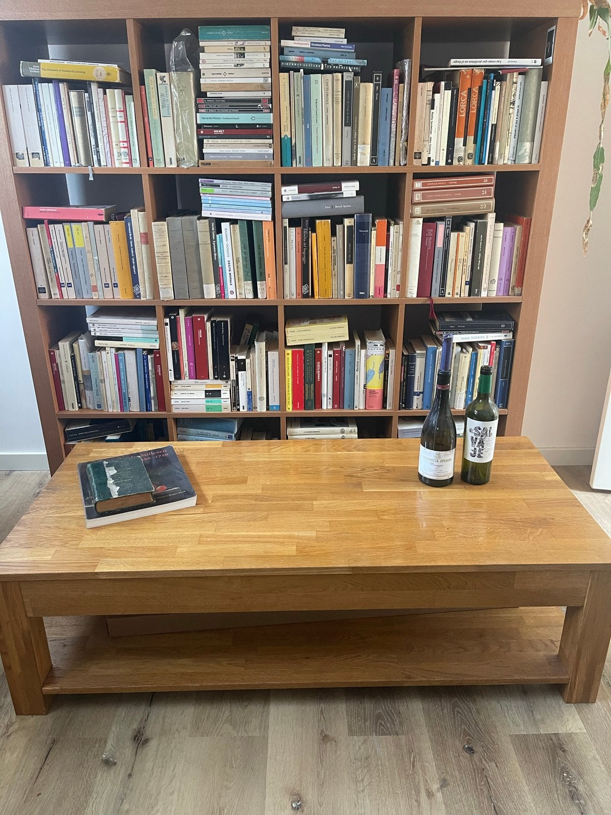 Houten koffietafel 130x38x60 cm - Zo goed als nieuw, 100 tot 150 cm, Zo goed als nieuw, Overige houtsoorten, 50 tot 100 cm