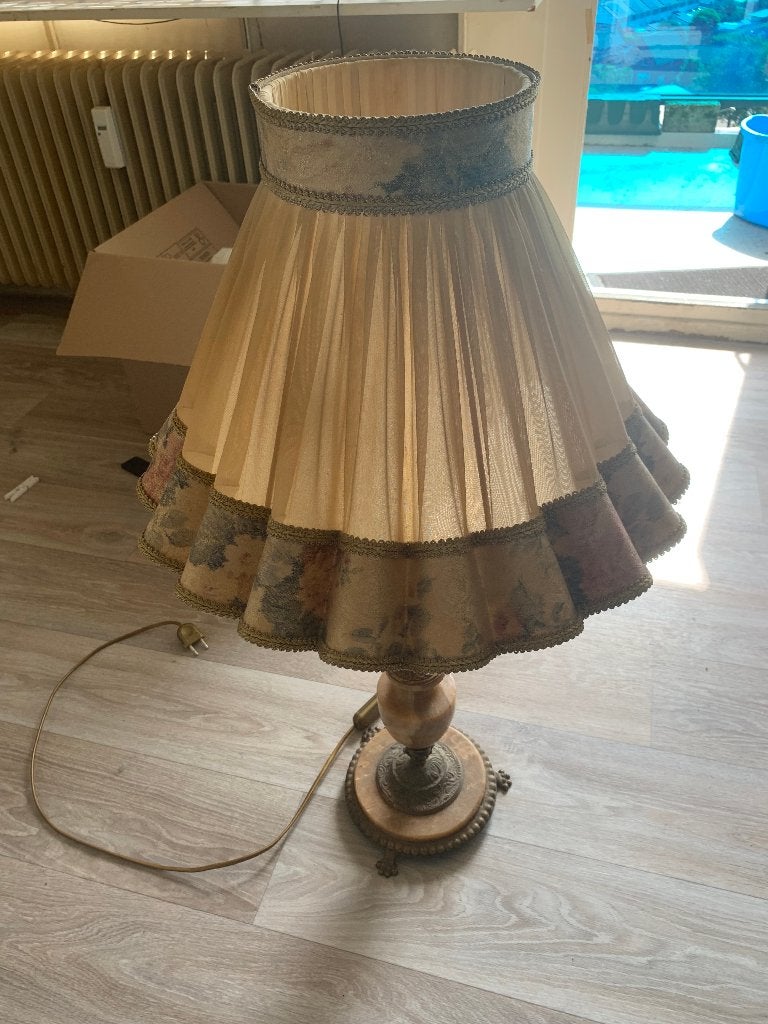 Vintage Hollywood Regency tafellamp, Ophalen, Gebruikt, 75 cm of meer