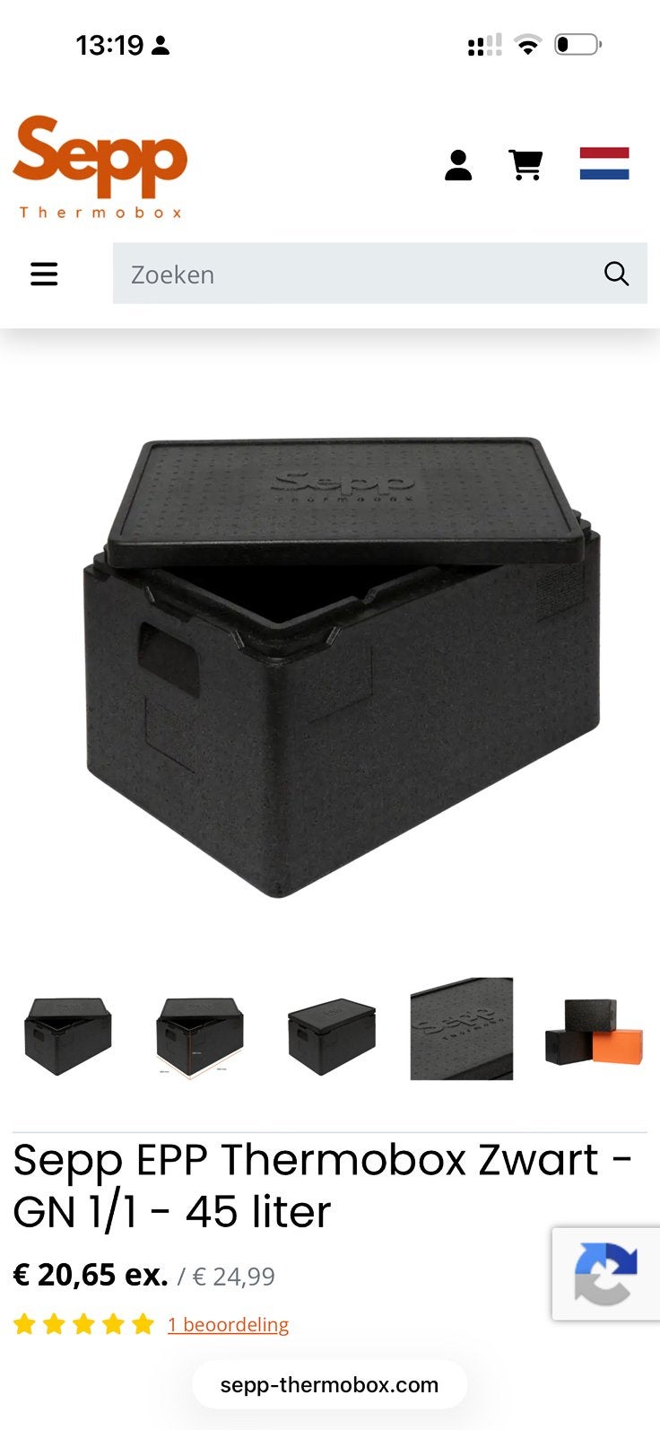Thermobox 45L, Ophalen of Verzenden, Nieuw